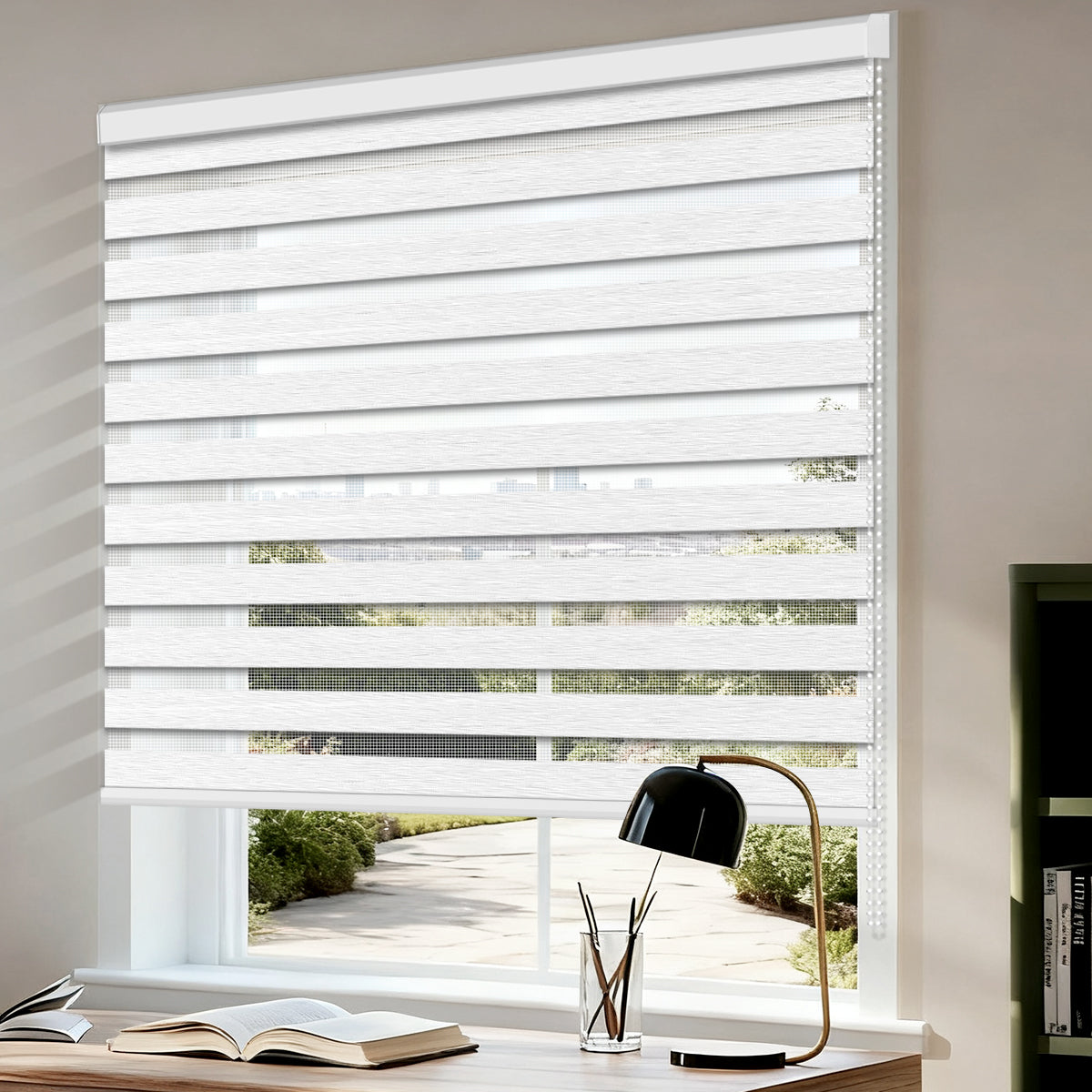 Manually Controlled Zebra Blinds