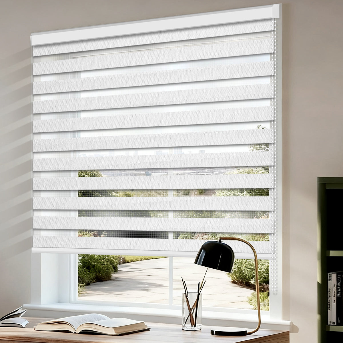 Manually Controlled Zebra Blinds