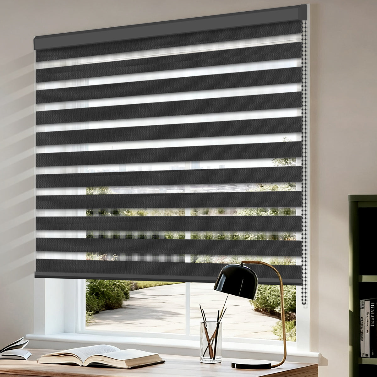 Manually Controlled Zebra Blinds