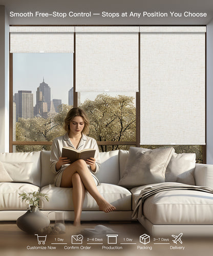 Manually Controlled Blackout Roller Shade - Cordless