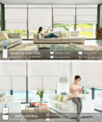 Motorized Dual Roller Shades, Blackout & Light Filtering