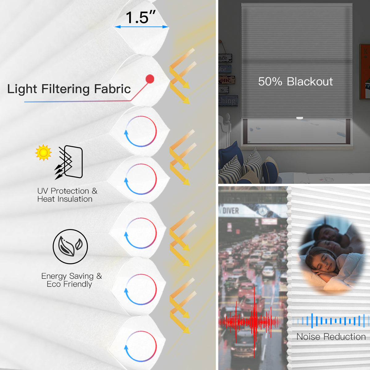 Manual Cordless Cellular Shade - Light Filtering