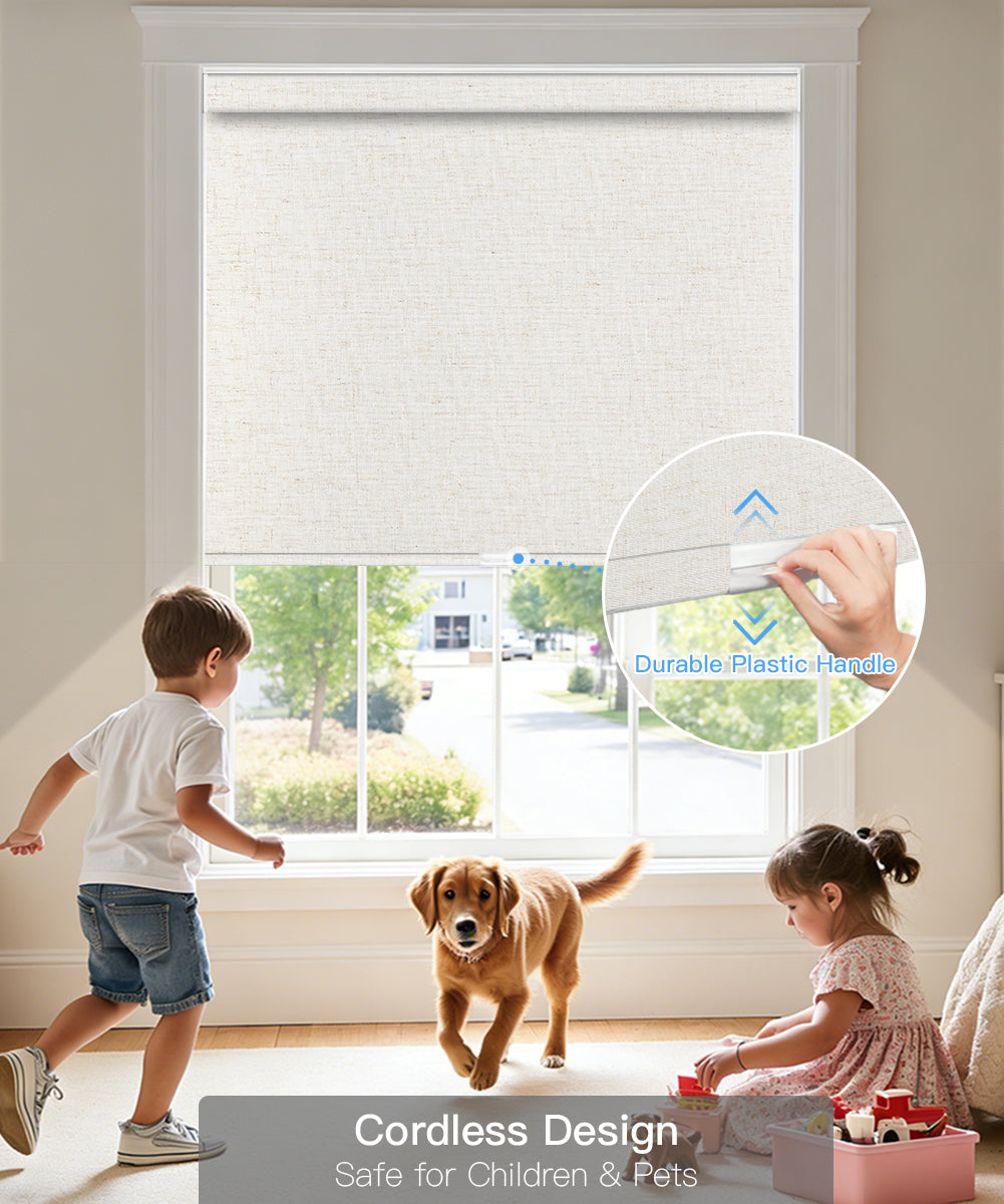 Manually Controlled Blackout Roller Shade - Cordless