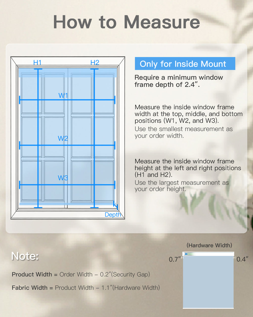 No-Drill Motorized Light Filtering Roller Shades
