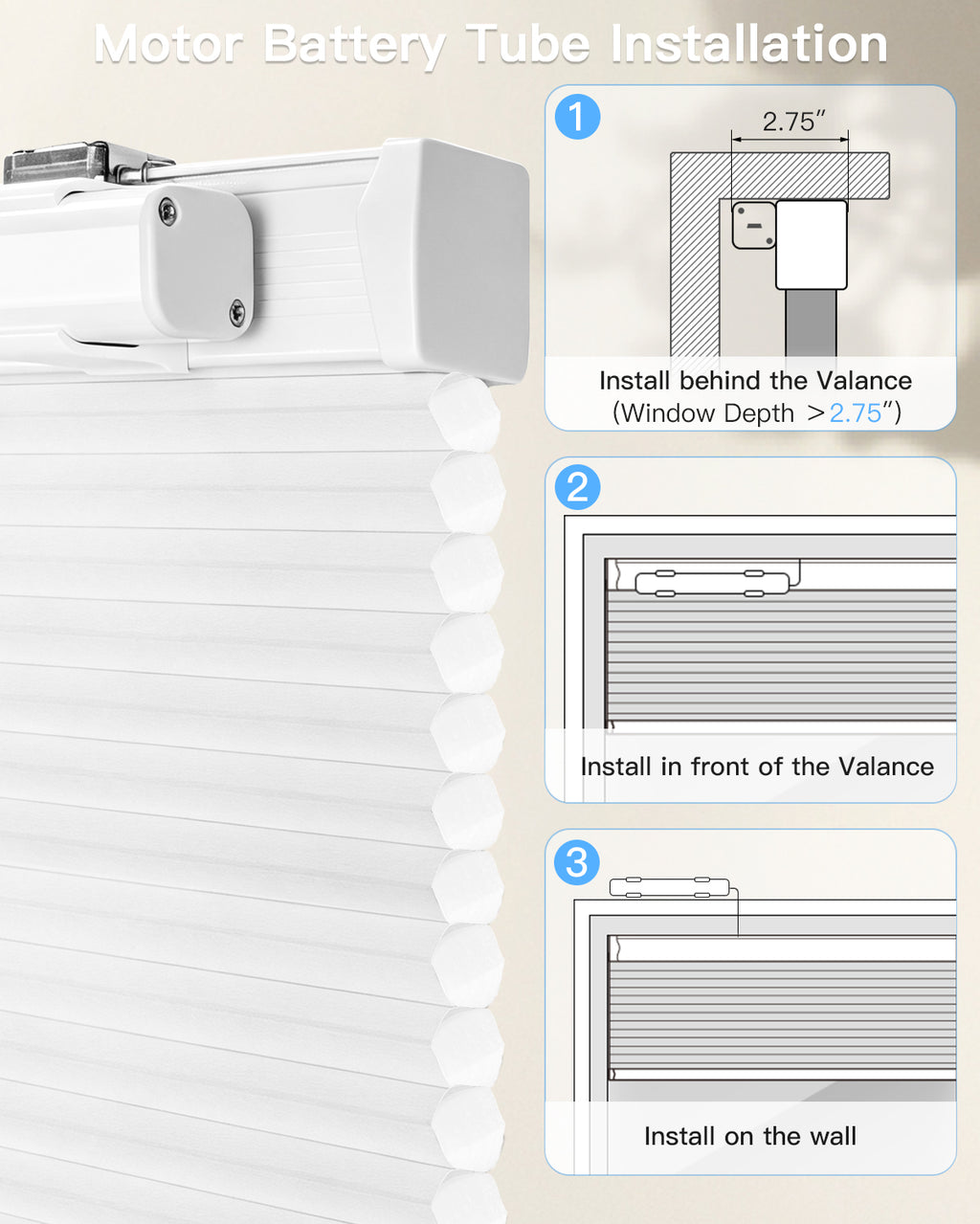 Motorized Cellular Shade - Light Filtering