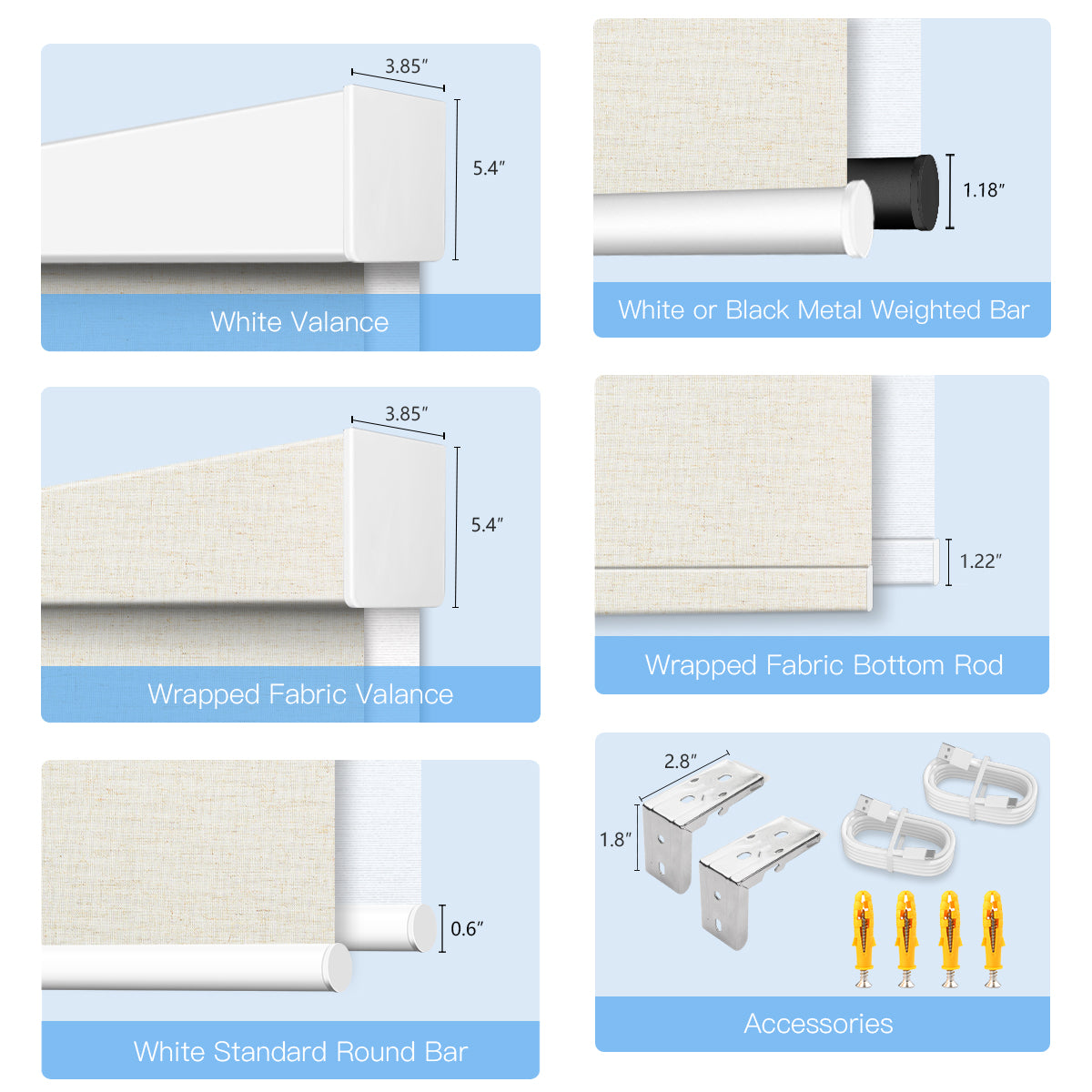Motorized Dual Roller Shades, Light Filtering & Sheer