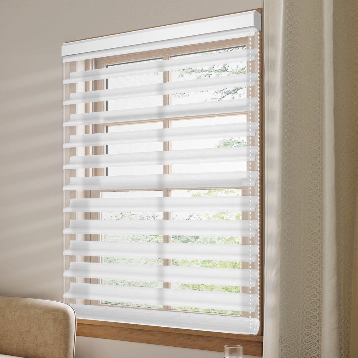 Manual Corded Light Filtering Shangri - La Sheer Shade - Tokblind official