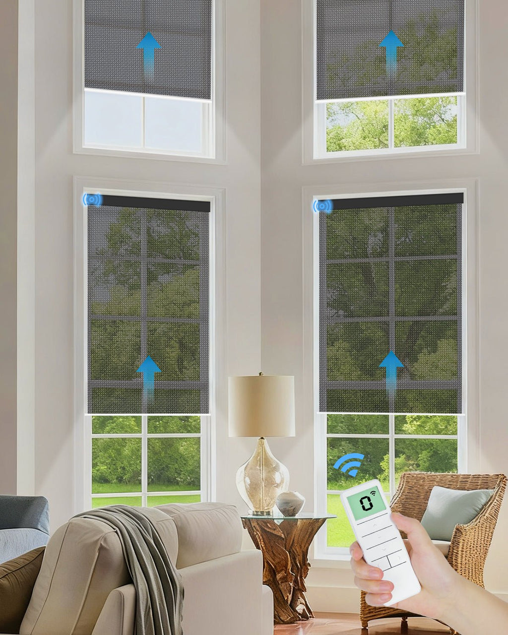 Motorized Light Filtering Fireproof Roller Shades - Tokblind official