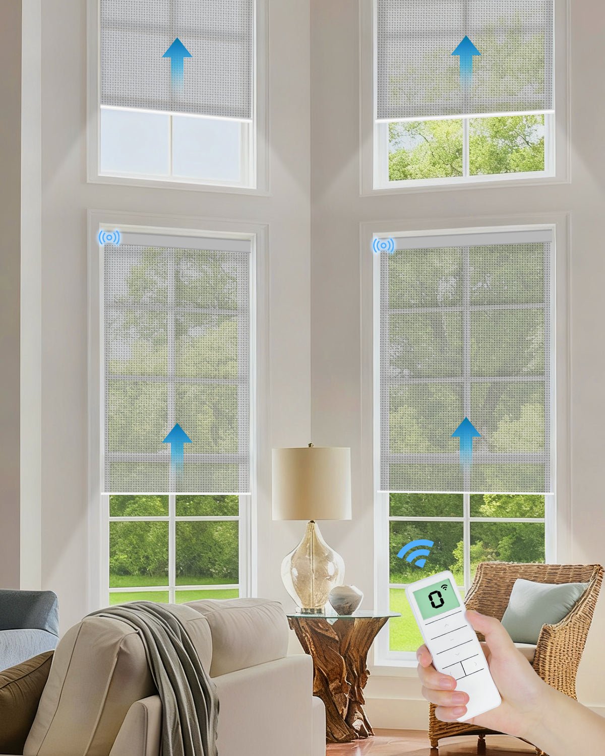 Motorized Light Filtering Fireproof Roller Shades - Tokblind official