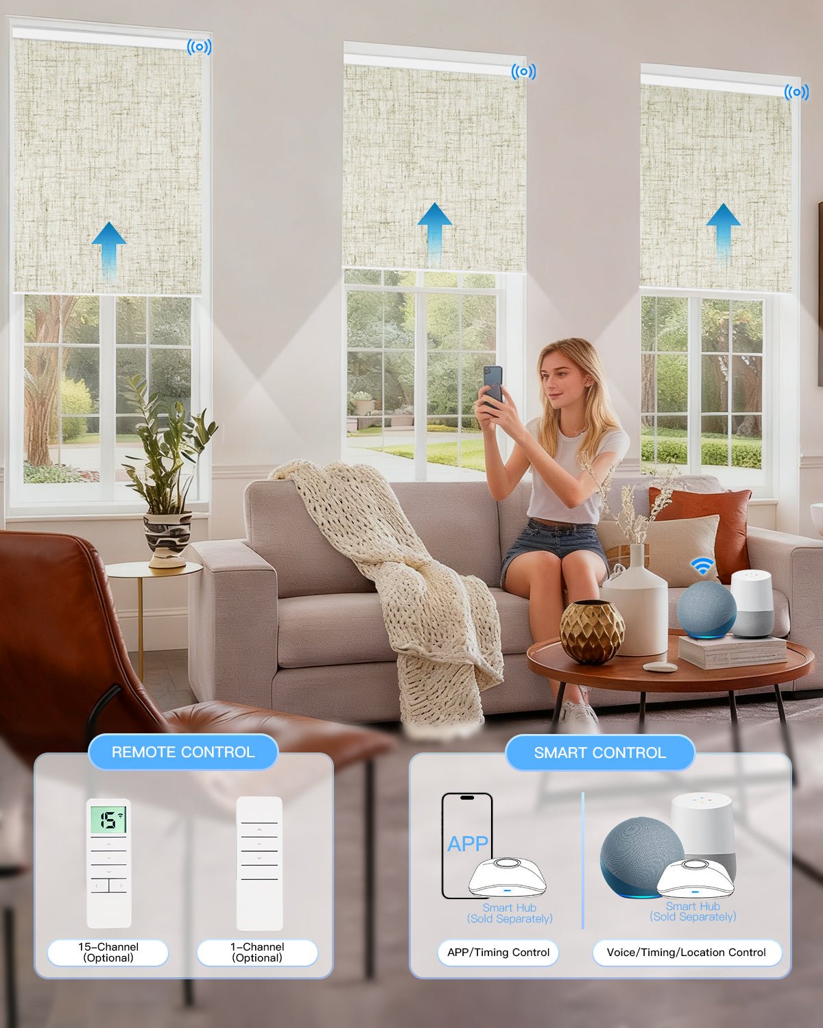 Smart Motorized Blackout Roller Shade